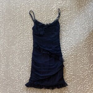 Lucy in the Sky Navy Ruffle Mini Dress